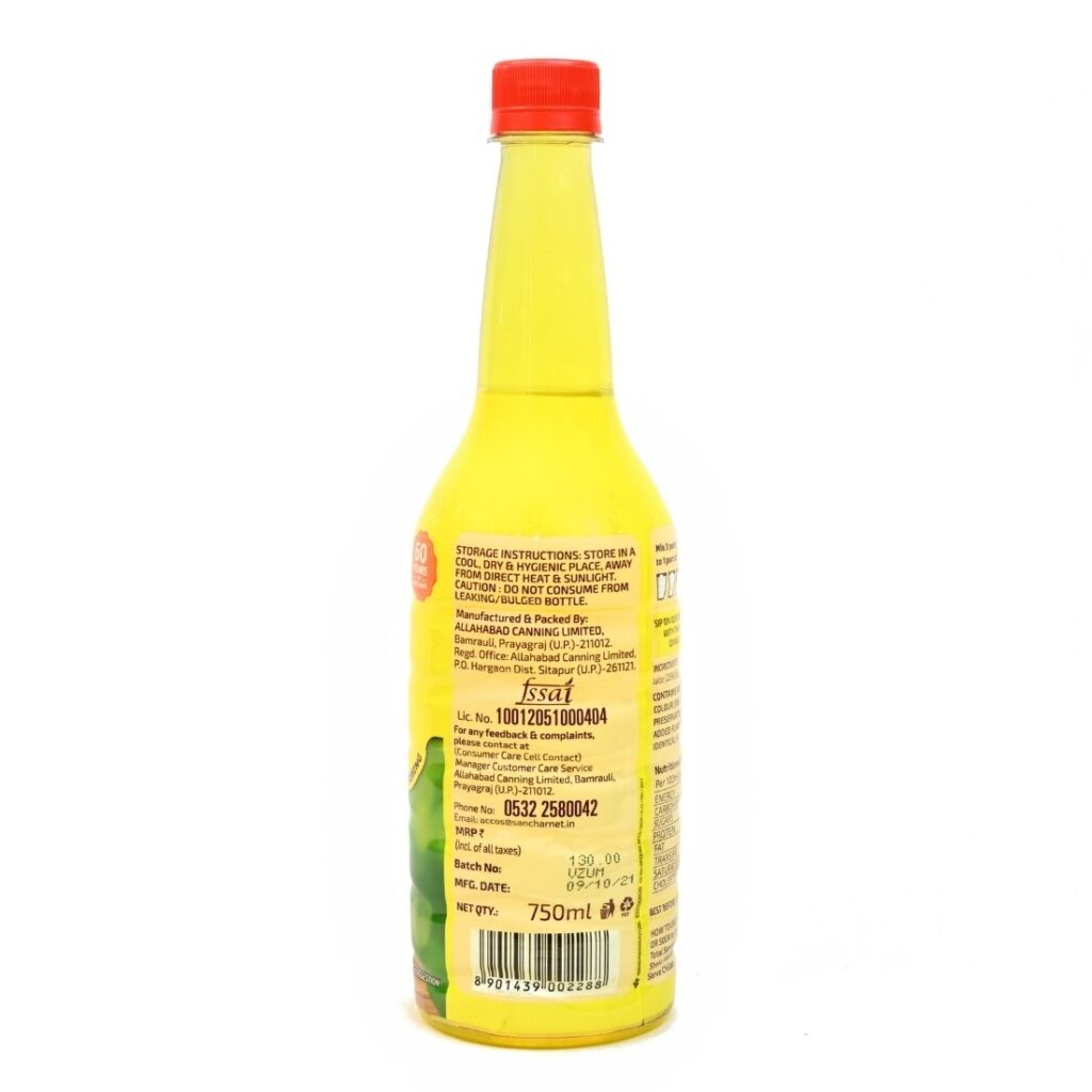 Lime Juice Cordial, 750ml Zero Trans Fat Morton India